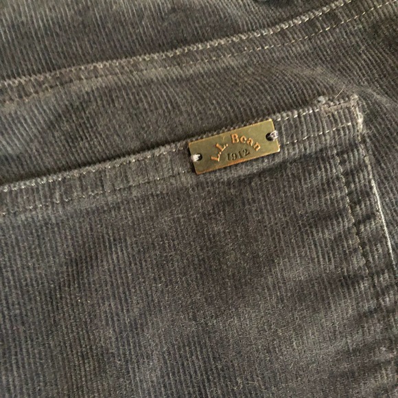 L.L. Bean Favorite Fit Blue Gray Corduroy Pants Size 10 - Picture 3 of 5